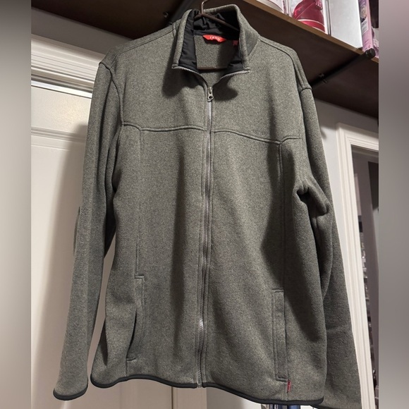 IZOD Size XL ZipUp Gray Jacket. - Picture 1 of 7